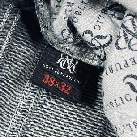 Rock & Republic Bootcut Jeans Men 38x32 Blue Classic Retro Business Casual Denim - Picture 16 of 16